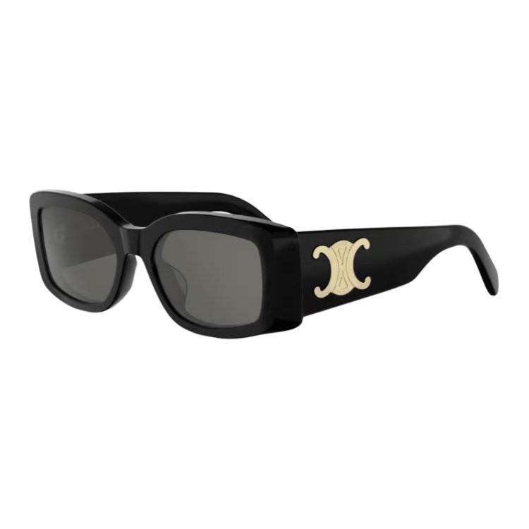 Celine Celine Rectangular Sunglasses - Black/Gold