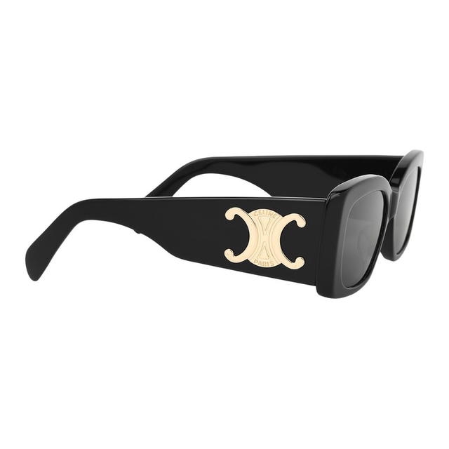 Celine Celine Rectangular Sunglasses - Black/Gold - view 3