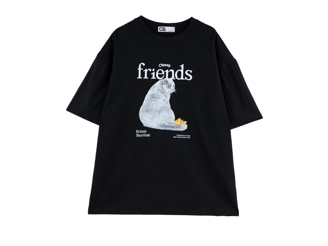 Classy Classy Oversized T-Shirt British Shorthair Black