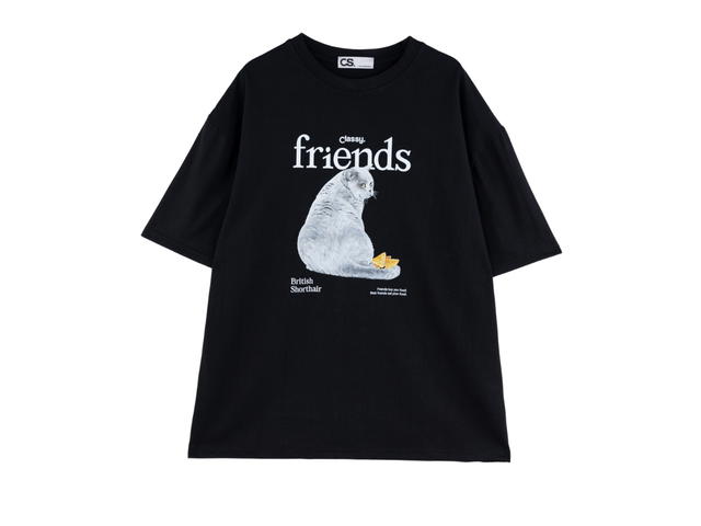 Classy Classy Oversized T-Shirt British Shorthair Black - view 1