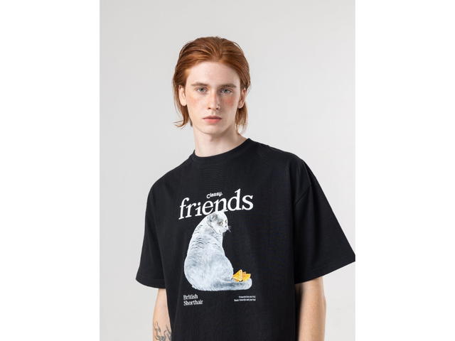 Classy Classy Oversized T-Shirt British Shorthair Black - view 2