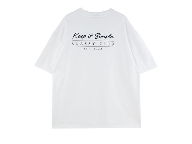 Classy Classy Oversized T-Shirt Keep It Simple White - view 1