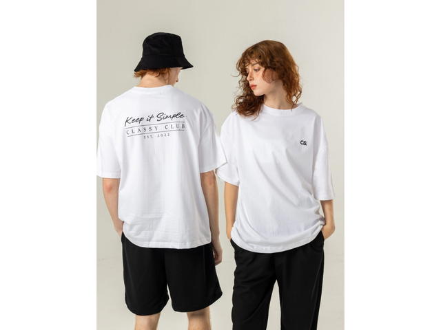 Classy Classy Oversized T-Shirt Keep It Simple White - view 4