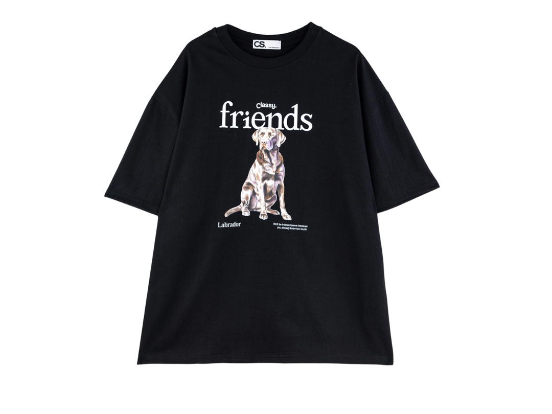 Classy Classy Oversized T-Shirt Labrador Black