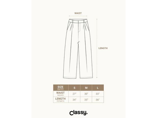 Classy Classy " Pleated Tailored Pants " ( Navy ) - view 2