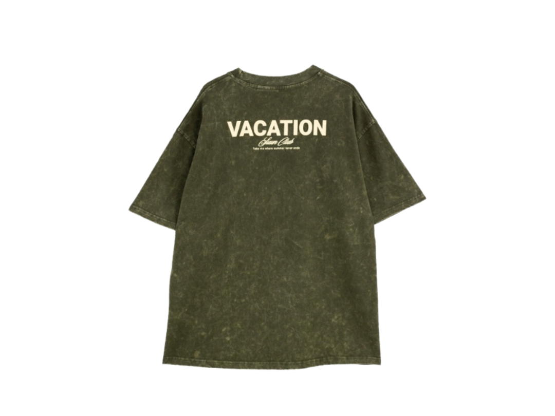 Classy SUUN - Oversized T-Shirt " Vacation" Green