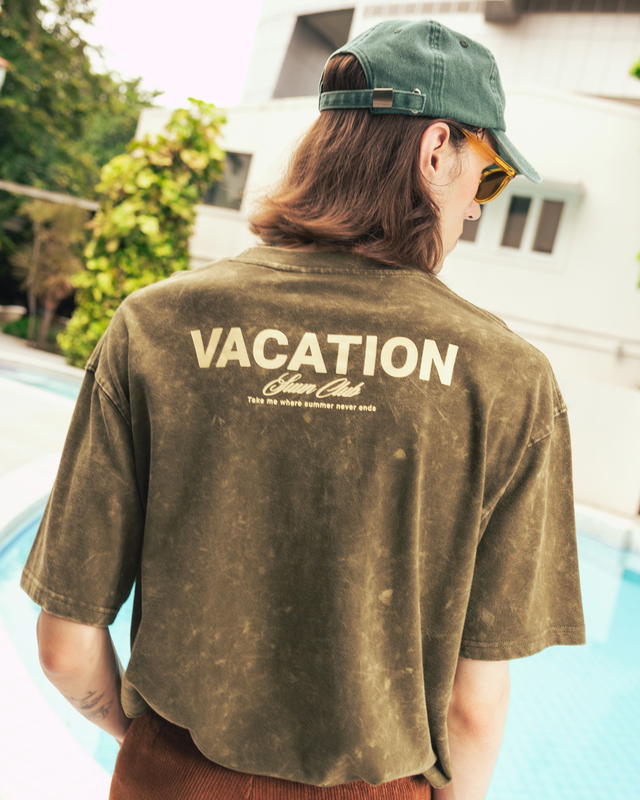 Classy SUUN - Oversized T-Shirt " Vacation" Green - view 3