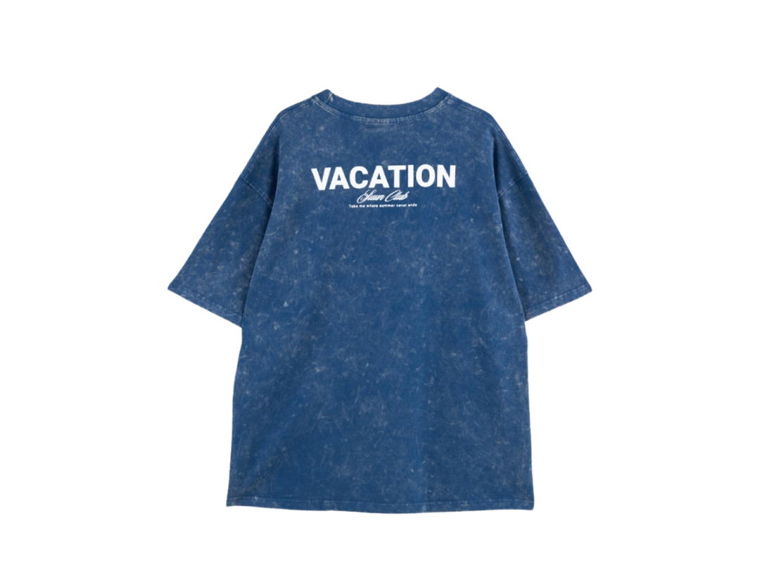 Classy SUUN - Oversized T-Shirt " Vacation" Navy