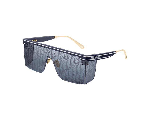 Dior Dior DiorClub M1U In Navy Blue Matte Acetate Frame With Silver-Blue Lens - view 2
