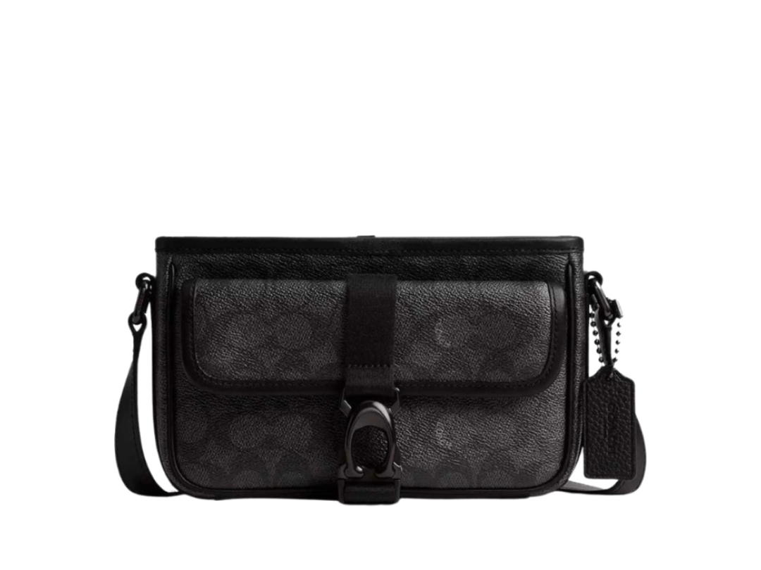Coach Coach Beck Slim Crossbody In Signature Canvas Charcoal