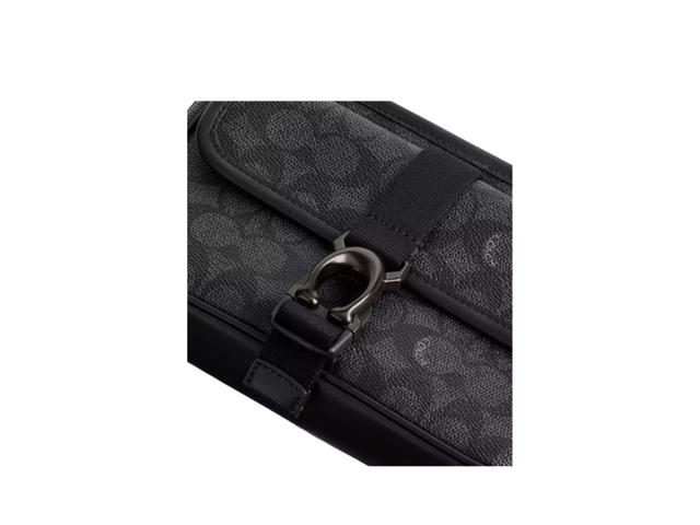 Coach Coach Beck Slim Crossbody In Signature Canvas Charcoal - view 4