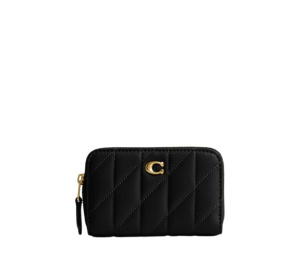Buy Coach Small Zip Around Card Case With Pillow Quilting Black at Sasom – Authentic and Ready to Ship