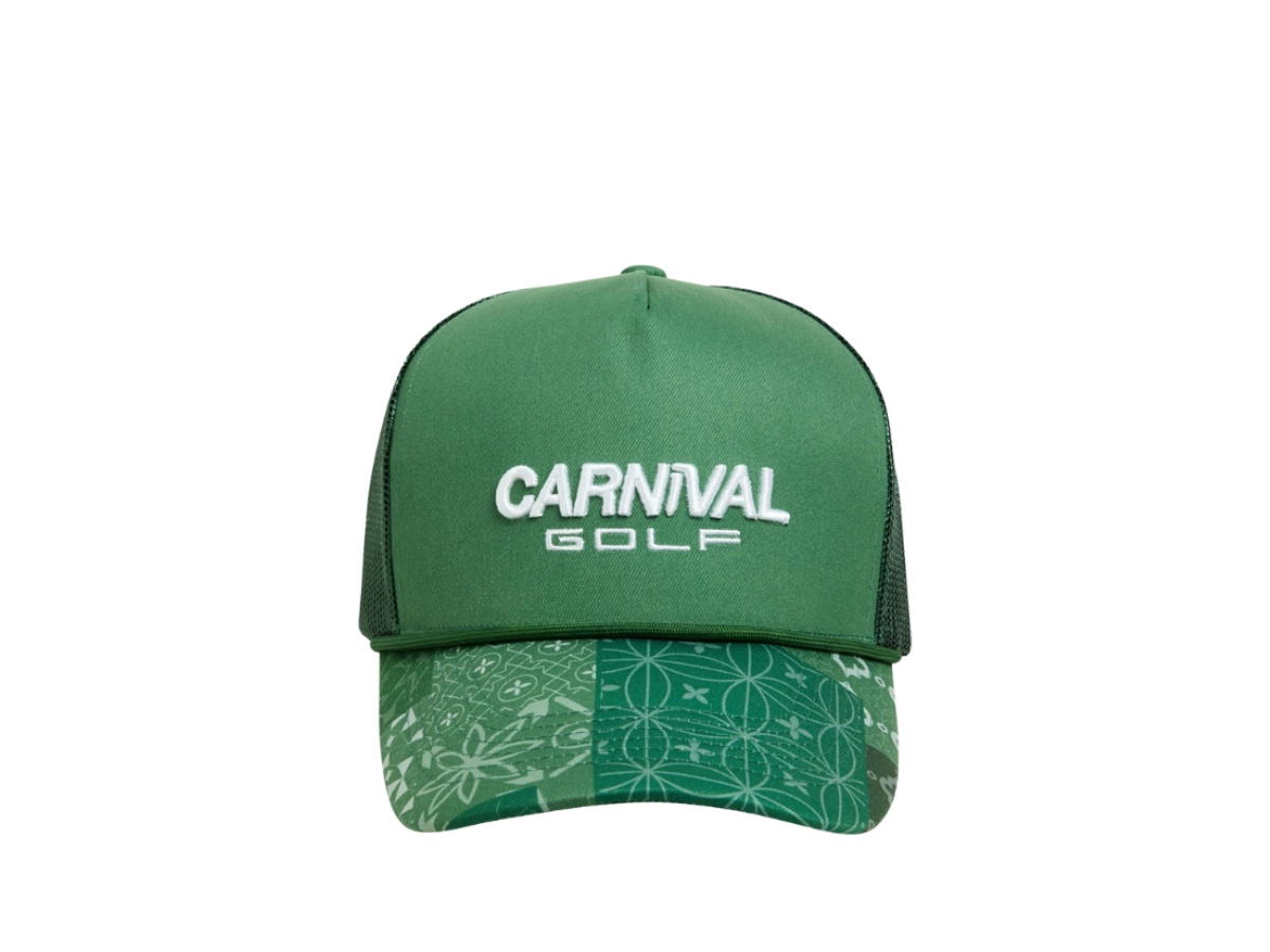 Carnival Carnival Golf Paisley Layered Cap Green
