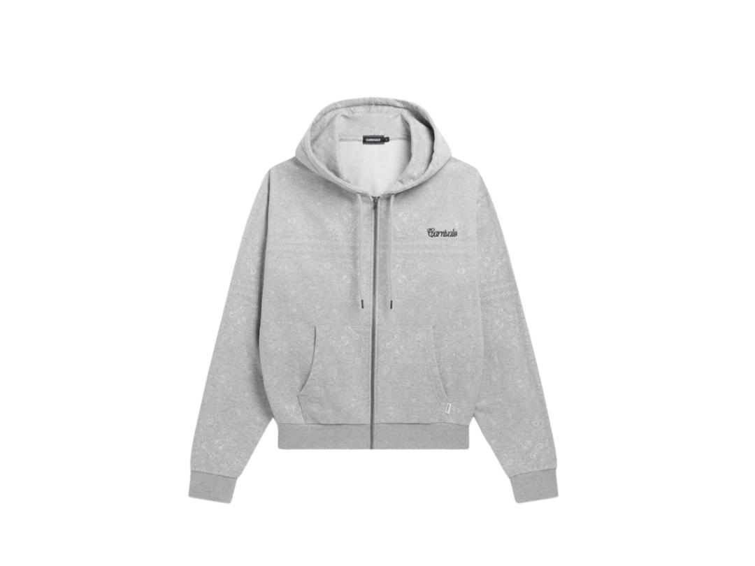 Carnival Carnival Paisley Zip Up Hoodie Grey