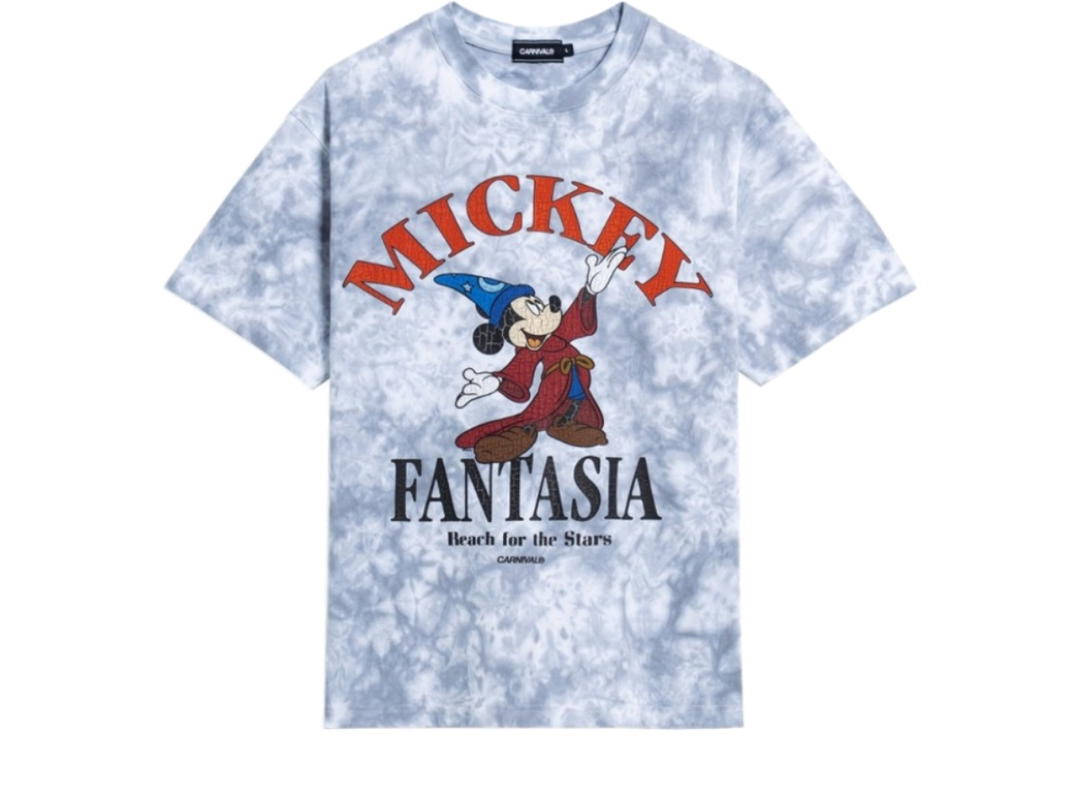 Carnival Carnival X Disney Fantasia Collection Mickey Tie Dye Boxy T-Shirt Grey
