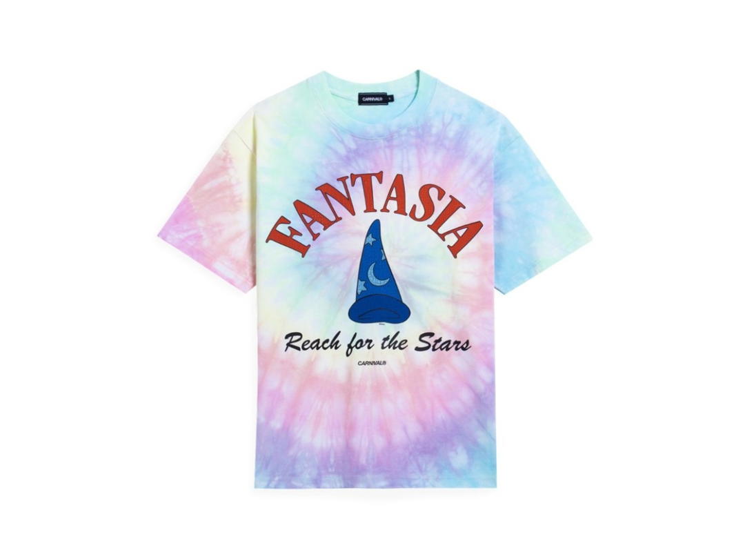 Carnival Carnival X Disney Fantasia Collection Sorcerer's Hat Tie Dye Boxy T-Shirt Pastel