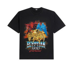 Buy Carnival X Yugioh Egyptian God Ovs T-shirt Black at Sasom – Authentic and Ready to Ship