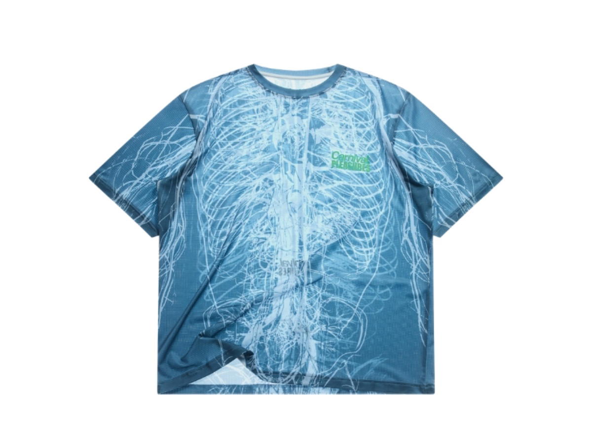 Carnival Carnival X Pleasures Running Pace Core Knit T-Shirt Blue