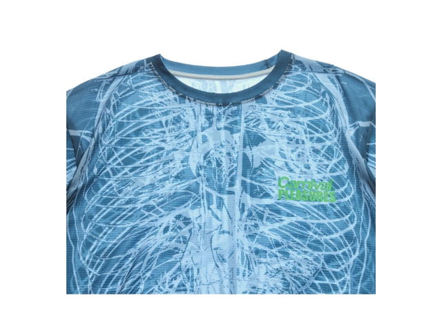 Carnival Carnival X Pleasures Running Pace Core Knit T-Shirt Blue - view 3
