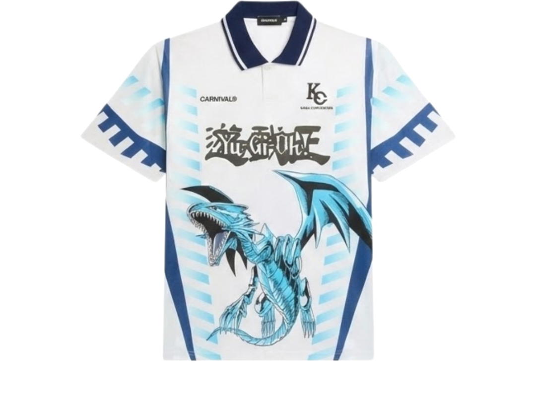 Carnival Carnival X Yugioh Blue-eyes White Dragon Football Jersey Bule Grey
