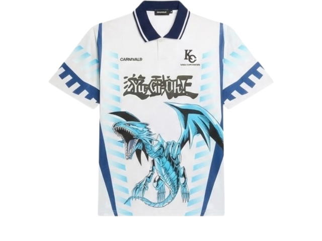 Carnival Carnival X Yugioh Blue-eyes White Dragon Football Jersey Bule Grey - view 1