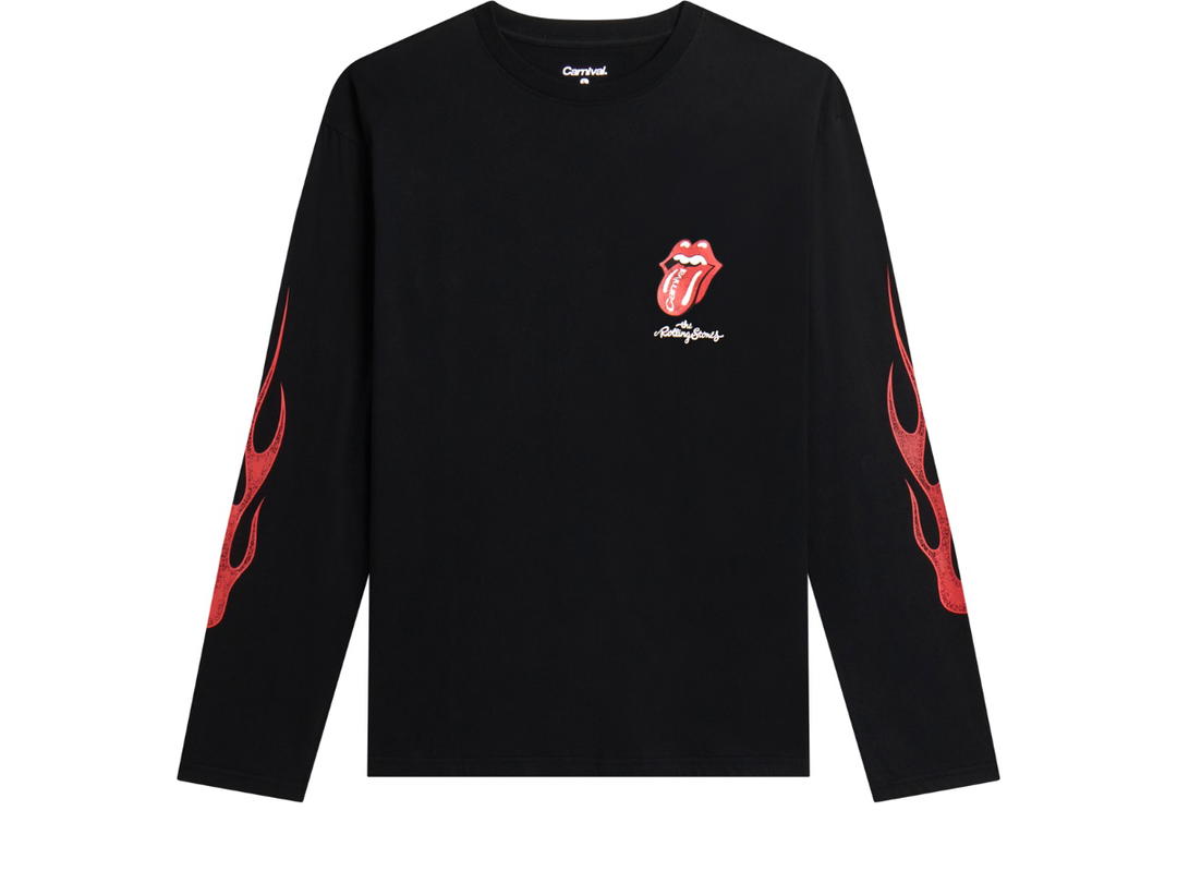 Carnival Carnival Running X Rolling Stone Hang Fire LS T-Shirt Black