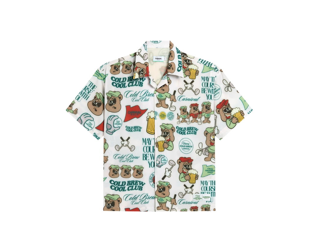 Carnival Carnival Golf x Chang Cold Brew Hawai Shirt Cream