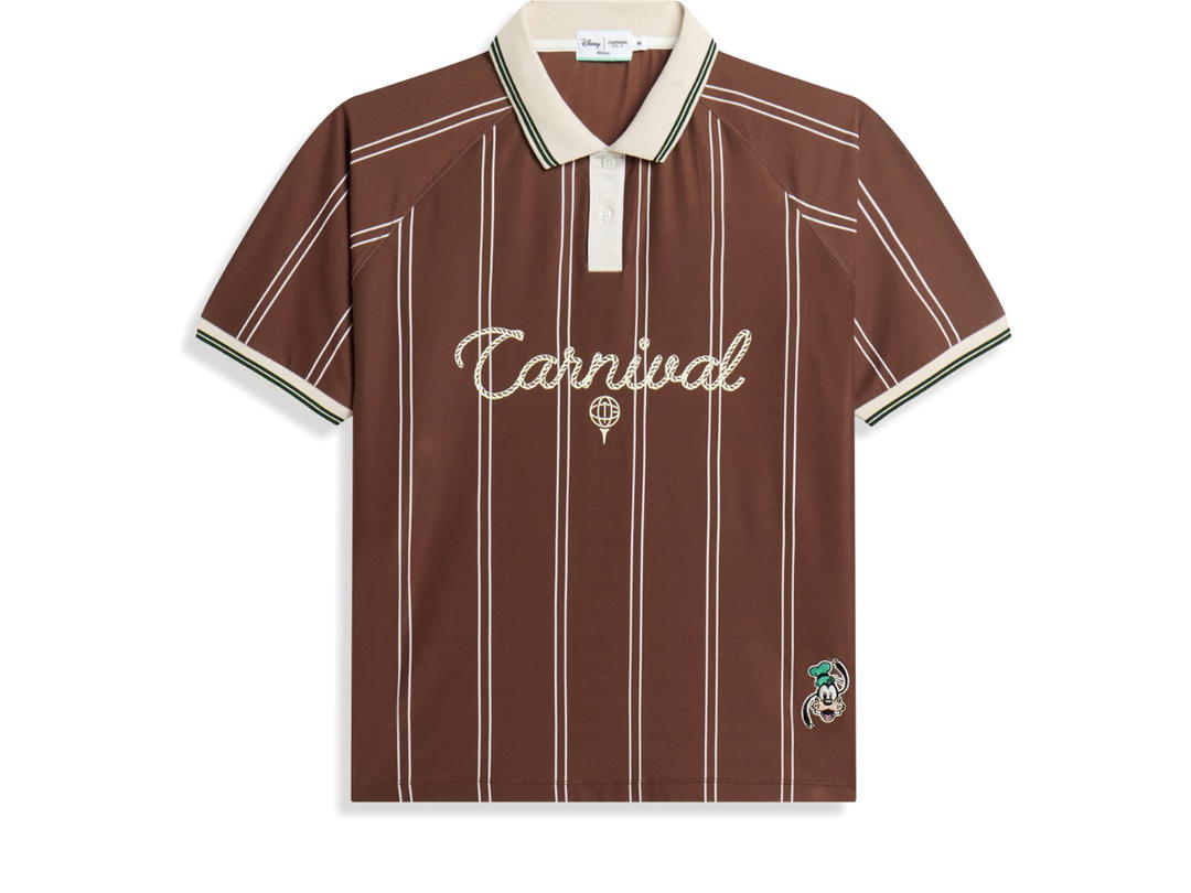 Carnival Carnival Golf X Disney Goofy Doodle Polo Brown