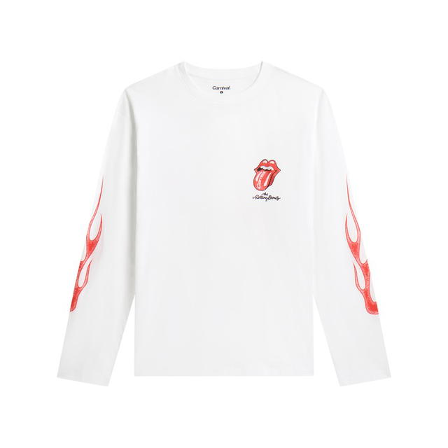 Carnival Carnival Running X Rolling Stone Hang Fire Ls T-Shirt White - view 1