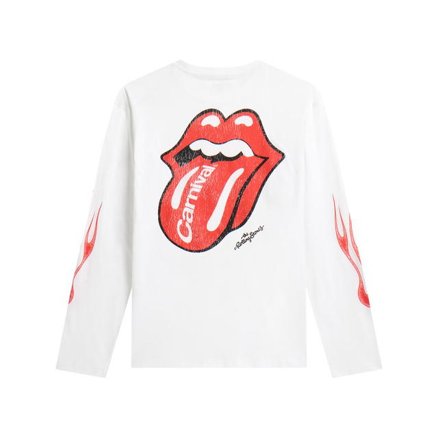Carnival Carnival Running X Rolling Stone Hang Fire Ls T-Shirt White - view 2