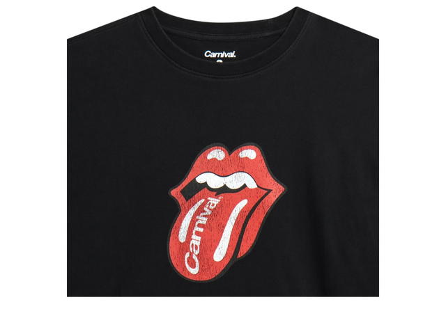 Carnival Carnival Running X Rolling Stone Hot Lips T-Shirt Black - view 3