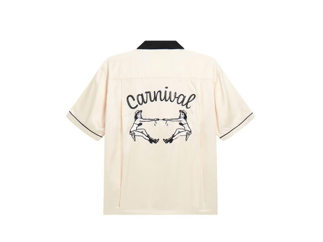 Carnival Carnival Bowling Satin Shirt Cream (SS26) - view 1
