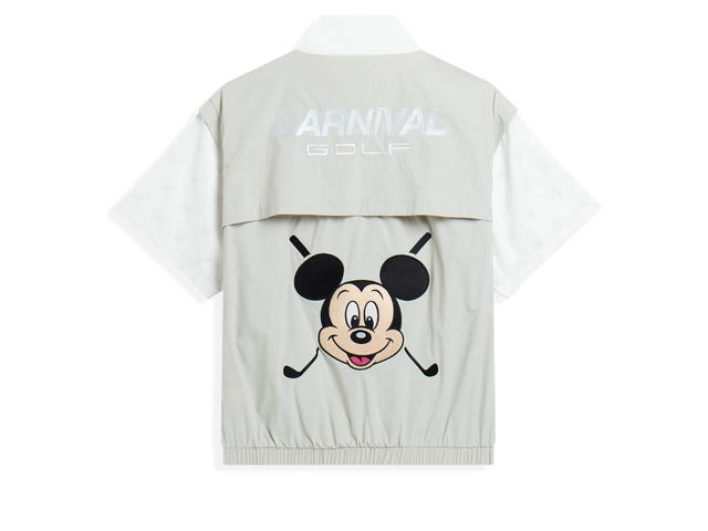 Carnival Carnival Golf X Disney Mickey Half Zipped Shirt Cream - view 2