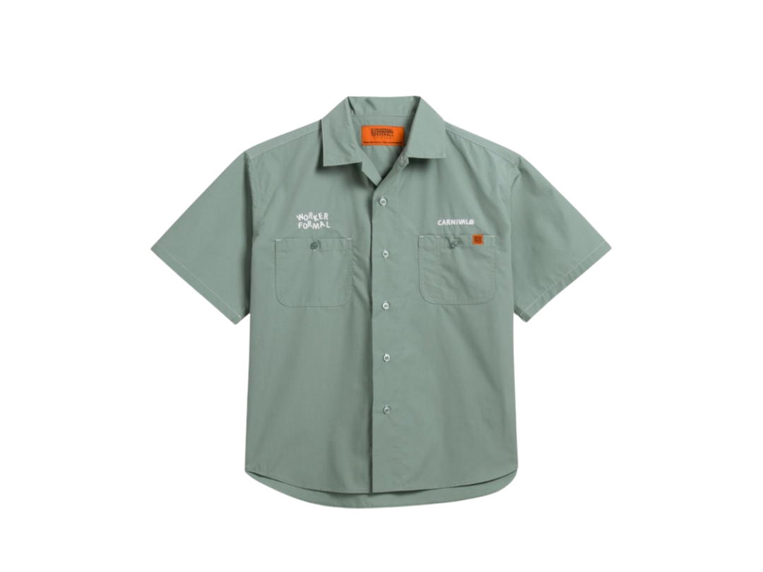 Carnival Carnival x Universal Overall Open Collar Shirt Green