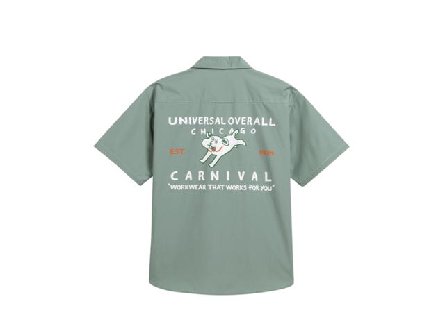 Carnival Carnival x Universal Overall Open Collar Shirt Green - view 2