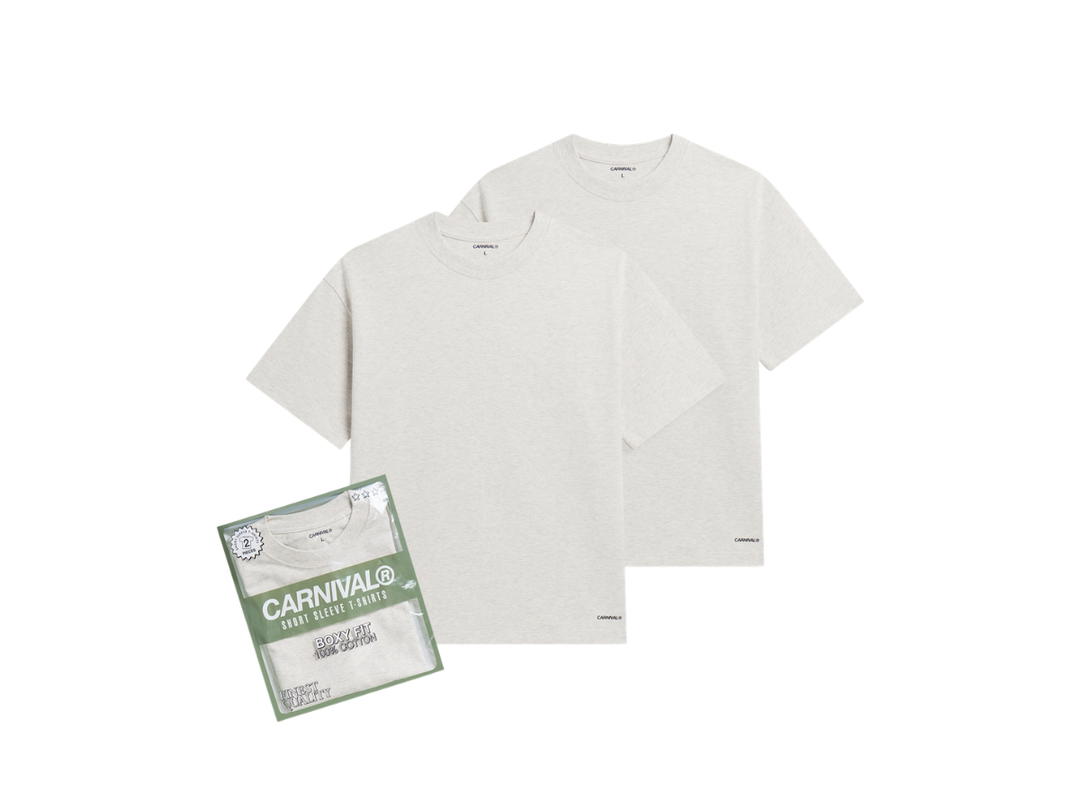 Carnival Carnival 2-pack T-shirt Boxy Fit Grey