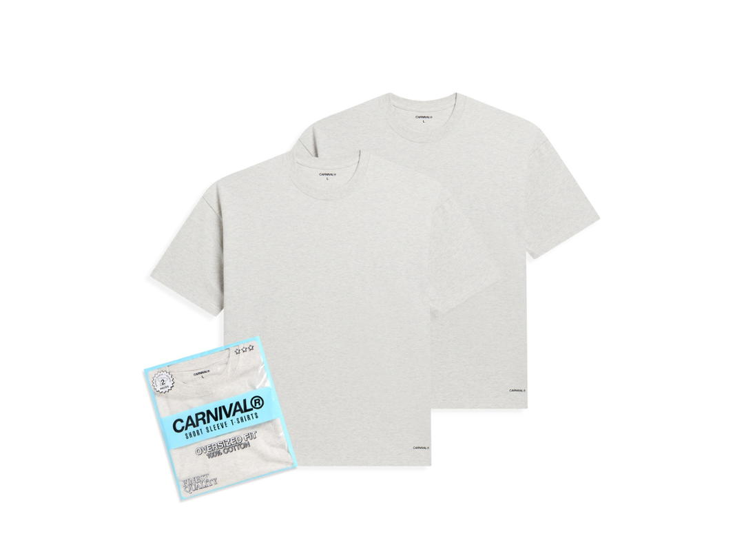 Carnival Carnival 2-pack T-shirt Ovs Fit Grey