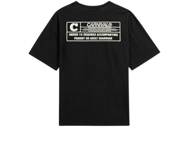 Carnival Carnival Advisory Ovs Washed T-Shirt Black (SS25) - view 1
