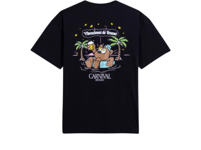Carnival Carnival Bernie On Vacay Washed T-Shirt Black (SS25) - view 1