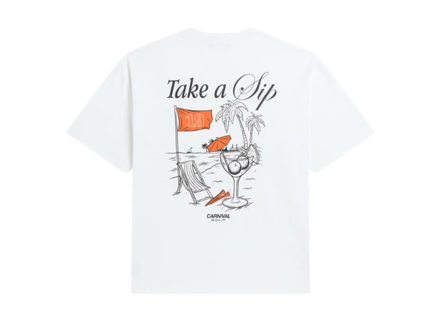 Carnival Carnival Golf Take A Sip Ovs T-Shirt White - view 1