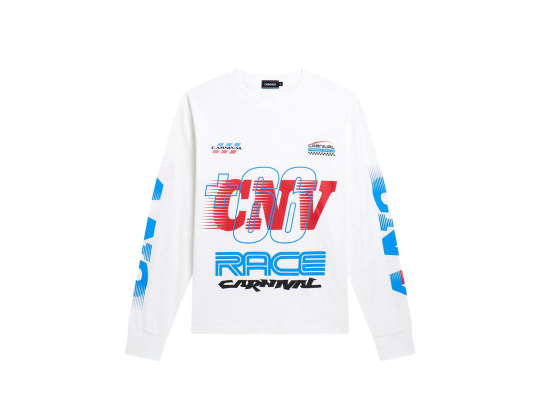 Carnival Carnival Racing Slubby Ls T-shirt White (SS26)