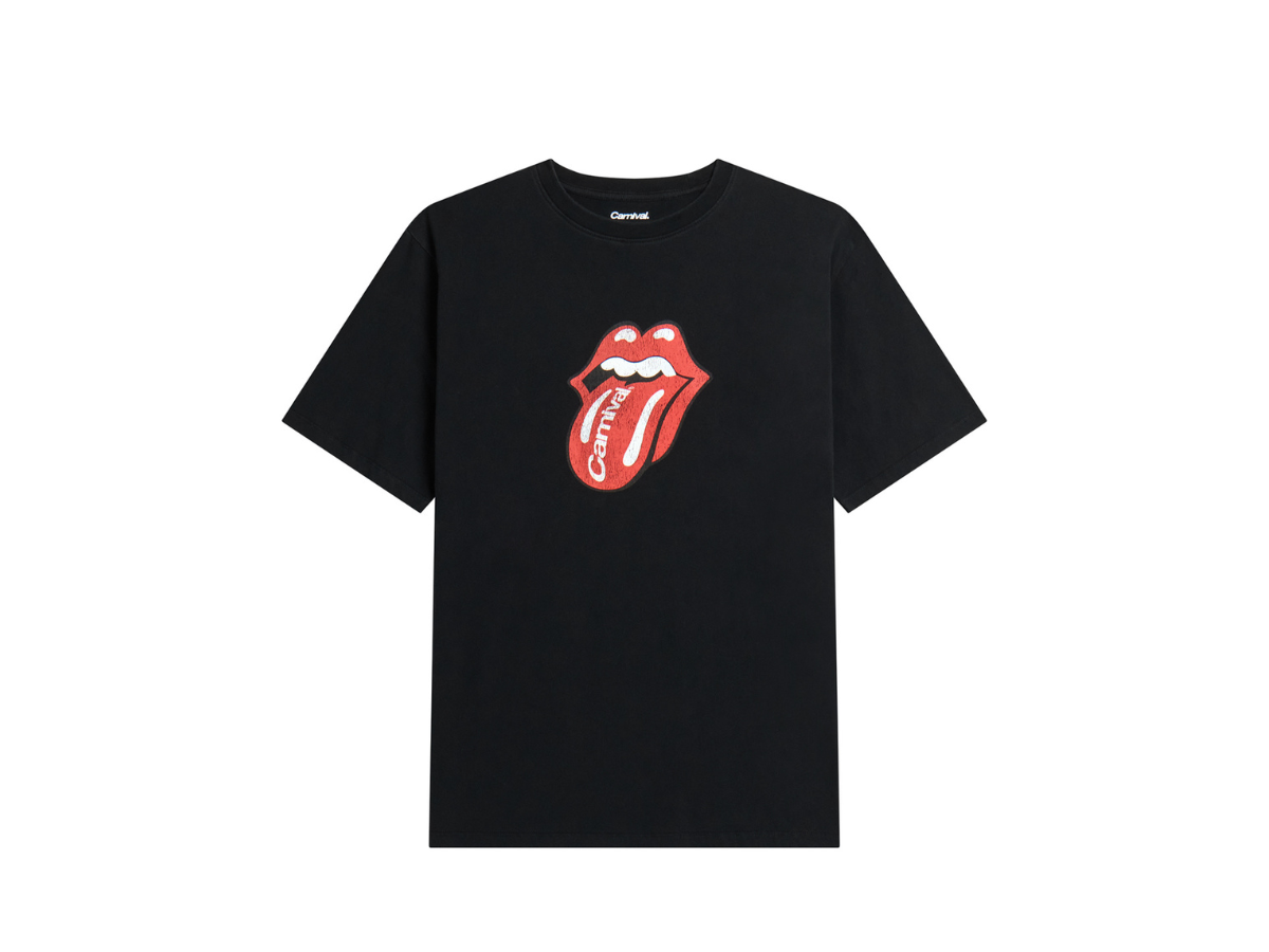Carnival Carnival Running X Rolling Stone Hot Lips T-shirt Black