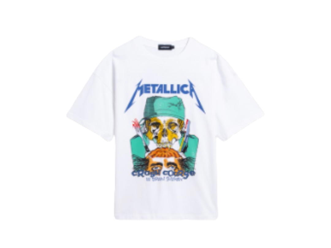 Carnival Carnival x Metallica Crash Course In Brain Surgery Ovs T-Shirt White