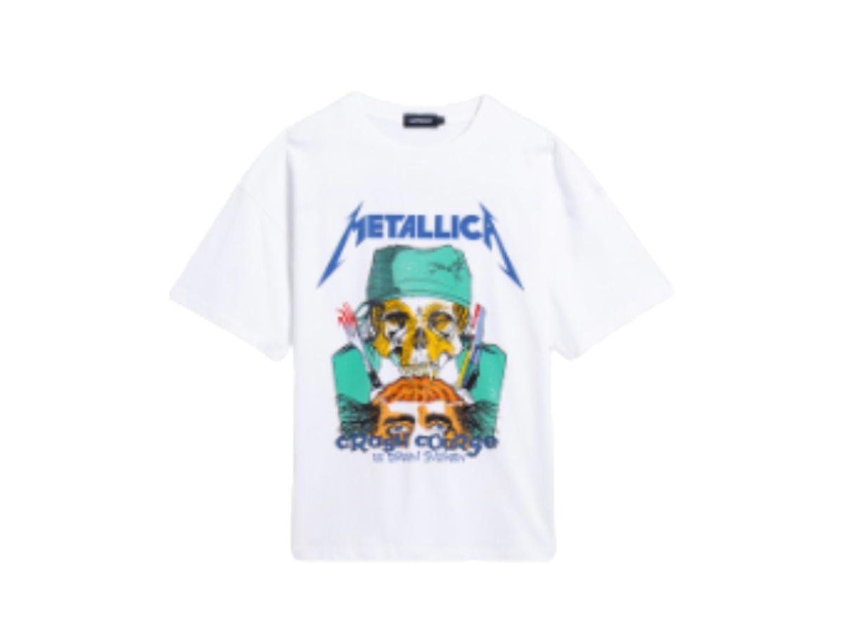 Carnival Carnival x Metallica Crash Course In Brain Surgery Ovs T-Shirt White