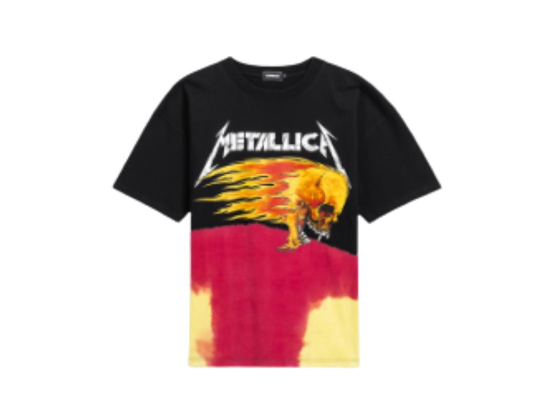 Carnival Carnival x Metallica Flaming Skull Ovs T-Shirt Black