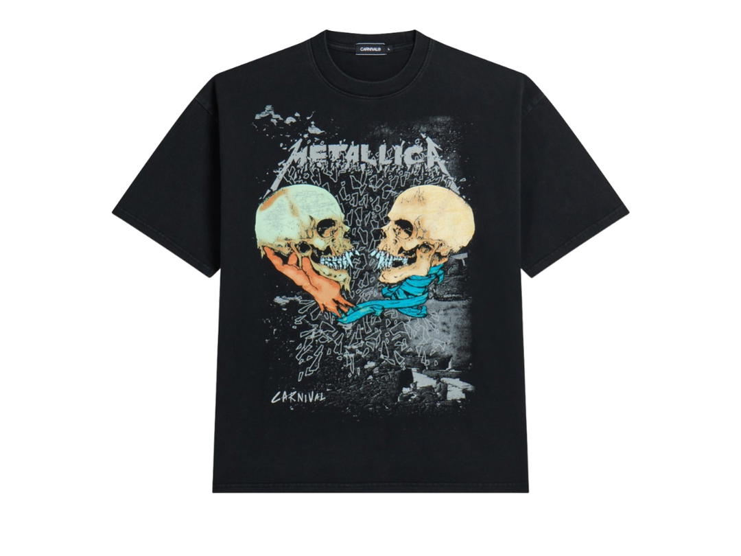 Carnival Carnival x Metallica Sad But True Washed Ovs T-Shirt Black