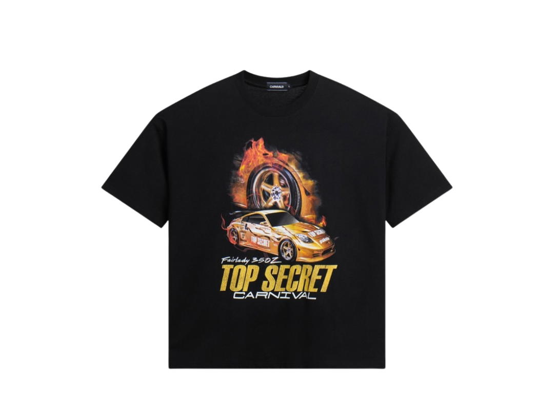 Carnival Carnival x Top Secret Burnout Ovs T-Shirt Black