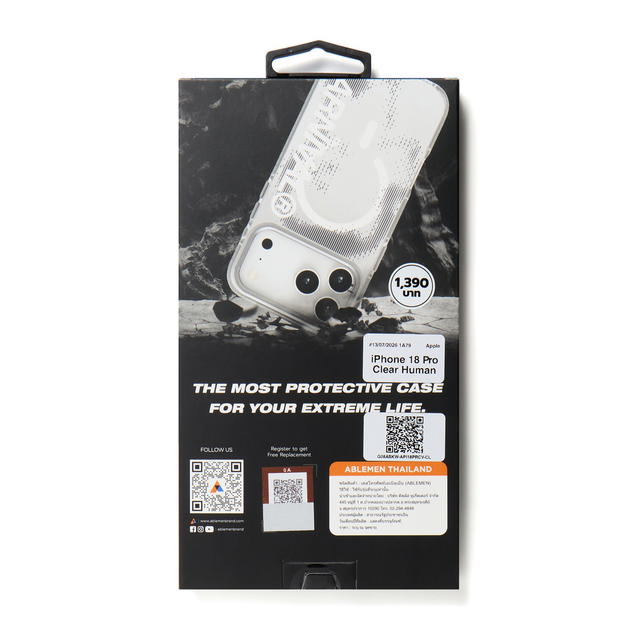 Carnival Carnival x Ablemen Double Protect MagSafe Case iPhone 18 Pro Clear (Human) - view 5