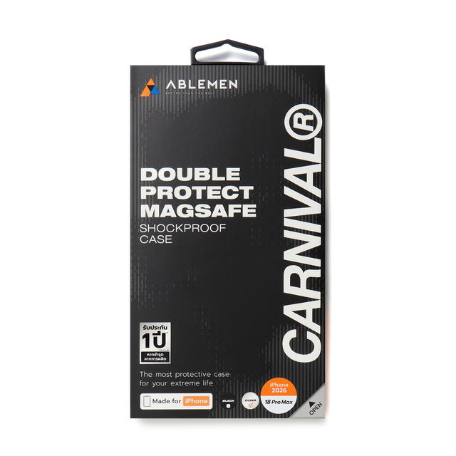 Carnival Carnival x Ablemen Double Protect MagSafe Case iPhone 18 Pro Max Clear (Human) - view 4