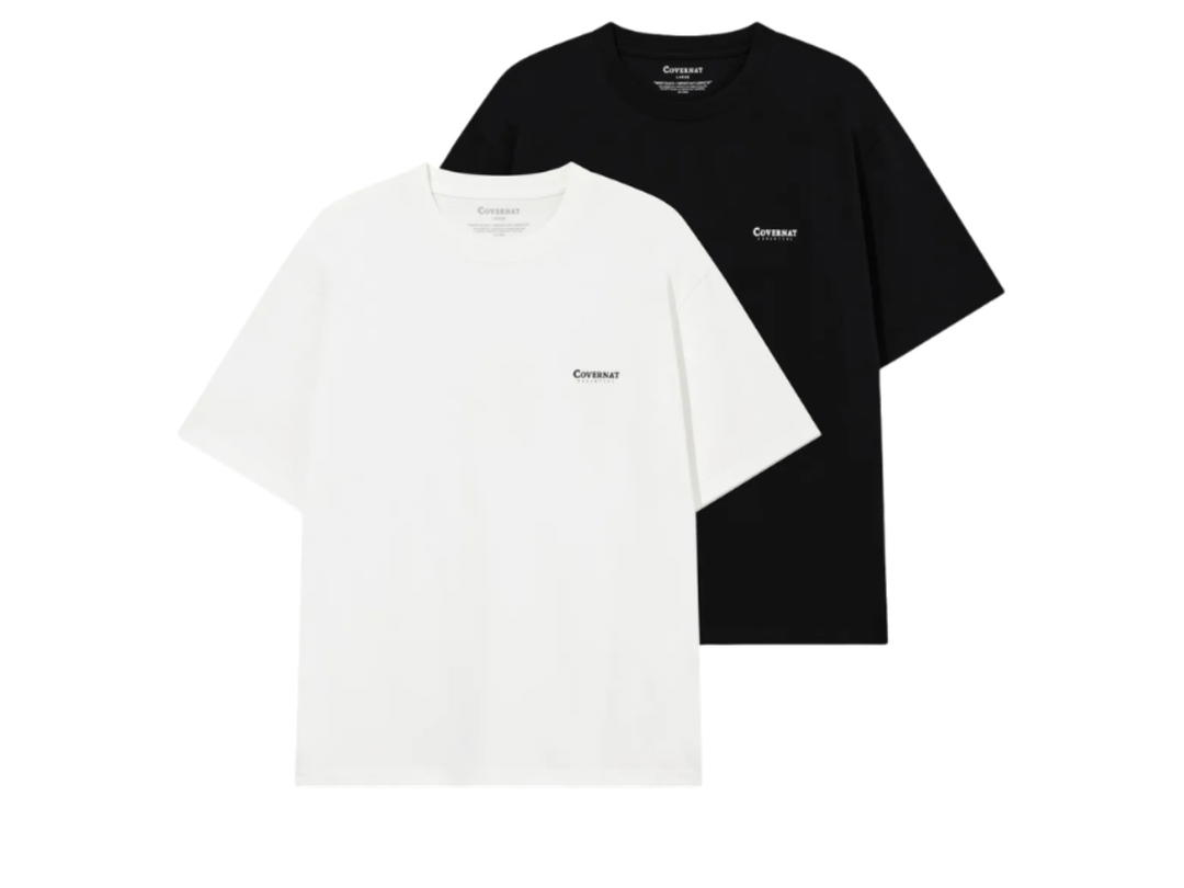 Covernat Covernat Cool Cotton T-Shirt Black White [2PACK]